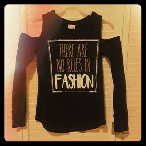 Cold shoulder long sleeve shirt